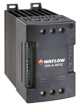 Watlow DIN-A-MITE C Three-Phase/Three-Leg SCR Power Controller with 240 V AC cooling fan, 100 to 240 V AC, 4.5 to 32 V DC input-