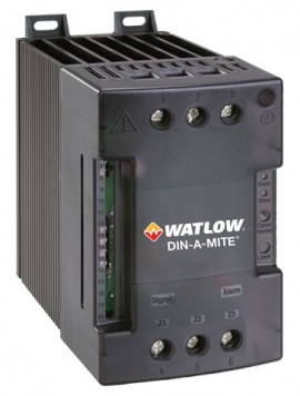 Watlow DIN-A-MITE C Three-Phase/Three-Leg SCR Power Controller with 240 V AC cooling fan, 277 to 600 V AC, 4.5 to 32 V DC input-