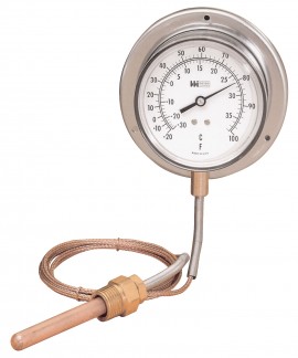 Weiss 35BL110-5 Surface Mount Thermometer with 5&#039; Capillary, -40 to 110&amp;deg;F-