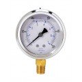 Weksler Glass PRO-201L-254N Glycerin Filled Gauge with bottom connection, 0 to 1500 psi, 2.5&amp;quot; dial-