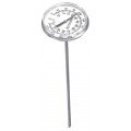 Weksler 2R08-125 Compact Bimetal Dial Thermometer, 25 to 125&amp;deg;F, 8&quot; Plain Stem-