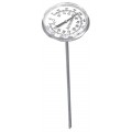 Weksler 2R08-550 Compact Bimetal Dial Thermometer, 50 to 550&amp;deg;F, 8&quot; Plain Stem-