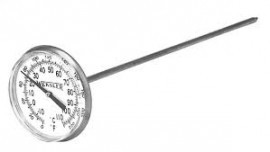 Weksler 2T04B Compact Bimetal Dial Thermometer, 25 to 125&amp;deg;F, 4&amp;quot; stem-
