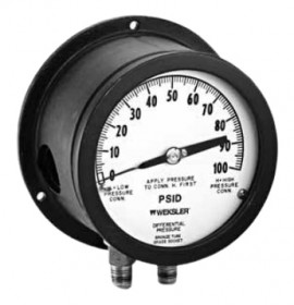 Weksler BD44APE4LW Regal Differential Gauge, 0 to 60 psi-