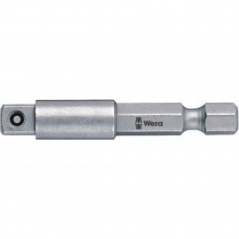Wera 05050210001 Square Bit Adapter, 1/4&amp;quot; drive, 4&amp;quot; length-