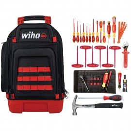 Wiha 91877 Insulated Electrician's Tool Kit in Backpack, 48-piece, 1000 V-