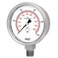 WIKA 233.54 Pressure Gauge, 0/15 psi/kpa, 4&amp;quot; dial, &amp;frac12;&amp;quot; NPT lower mount, SS housing-