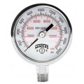 Winters PFP1044 Premium Stainless-Steel Liquid Filled Pressure Gauge, 30&amp;quot;/0/15 psi/kPa, 0.5&amp;quot; back (LB)-