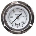 Winters PFP3781 Premium Stainless-Steel Liquid Filled Pressure Gauge for panel mounting, 0/30 psi/kPa-