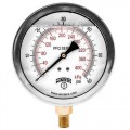 Winters PFQ713-4BF Liquid Filled Brass Gauge, 4&quot; Dial, 0-200 PSI/KPA, 0-200 PSI/KPA-