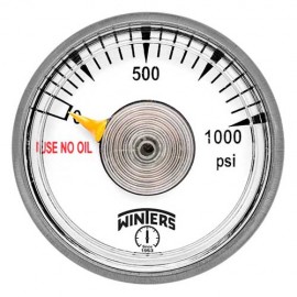 Winters PSP10300 Spiral Tube Gauge, 0-300 PSI,  1&amp;quot; Dial, 1/8&amp;quot; NPT Back -