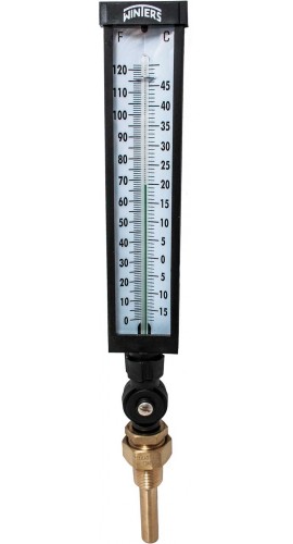 Winters TIM102LF Industrial 9&amp;quot; Lead-Free Thermometer, 3.5&amp;quot; Valox Case, 0 to 120&amp;deg;F (-15 to 50&amp;deg;C)-