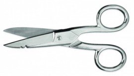 Wiss 175E5V Electrician Scissors with serrated bottom blade, 5&amp;quot;, carded-
