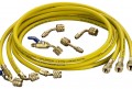 Yellow Jacket 25158 HAVBV-696 58&#039; Yellow Hose with FlexFlow valve, PLUS II&amp;trade; 1/4&amp;quot;-