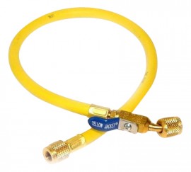 Yellow Jacket 29096 Plus II&amp;trade; Hose with 1/4&amp;quot; compact ball valve fittings, 96&amp;quot;, yellow-