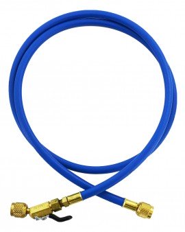 Yellow Jacket 29350 Plus II&amp;trade; Hose with 1/4&amp;quot; compact ball valve fittings, 50', blue-