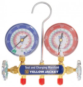 Yellow Jacket 41202 Series 41 Manifold with 2-1/2″ Gauges, psi, R22/134a/404, &amp;deg;F-
