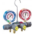 Yellow Jacket 41503 4-Valve TITAN Test/Charging Manifold for (MPa) R32/410A refrigerants, &amp;deg;C, 5/16&amp;quot; flare fittings-