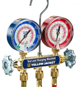 Yellow Jacket 41852 Series 41 Manifold only, kPa/psi, R22/134a/404A, &amp;deg;C-