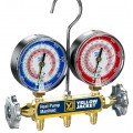 Yellow Jacket 42052 Heat pump manifold only, 1/4×1/4×1/4&amp;quot; hose holder fittings, R-410A/32, &amp;deg;F and &amp;deg;C-