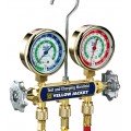 Yellow Jacket 43315 2-Valve Series 41 Test/Charging Manifold, R134a/404A/507 Refrigerants, 2-1/2&amp;quot; gauges, 60&amp;quot; PLUS II hoses-