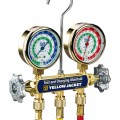 Yellow Jacket 43363 2-Valve Series 41 Test/Charging Manifold, R134a/404A/507 refrigerants, 2-1/2&amp;quot; gauges, 36&amp;quot; PLUS II hoses-