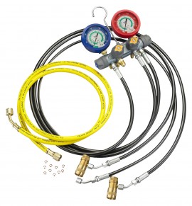 Yellow Jacket 45930 CO&lt;sub&gt;2&lt;/sub&gt; Transcritical Test and Charging Manifold with Quick Couplers-