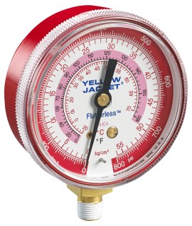 Yellow Jacket 49036 Manifold Gauge, 2-1/2&amp;quot;, blue compound, 30&amp;quot;-0-300*** kg/cm2/psi, R-410A/32, &amp;deg;F and &amp;deg;C-