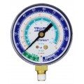 Yellow Jacket 49052 Manifold Gauge, 2-1/2&amp;quot;, blue compound, 30&amp;quot;-0-120** psi, R-134a/404A/507 (&amp;deg;F)-
