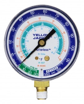 Yellow Jacket 49058 Manifold Gauge, 2-1/2&amp;quot;, blue compound, kg/cm2 &amp; psi, R-134a/404A/507, &amp;deg;C-