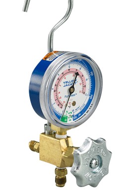 Yellow Jacket 49074 Heavy Duty Brass Manifold Gauge, brass compound, &amp;deg;C, R-134A/404A/407C-