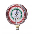 Yellow Jacket 49137 Dry Manifold Gauge, 3-1/8&amp;quot;, red pressure, 0 to 800 psi, R22/404A/410A, &amp;deg;F-