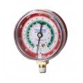 Yellow Jacket 49139 Dry Manifold Gauge, 3-1/8&amp;quot;, red pressure, 0 to 800 psi, R22/404A/410A, &amp;deg;C-