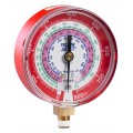 Yellow Jacket 49149 Dry Manifold Gauge, 3-1/8&amp;quot;, red pressure, bar/psi, R-600a/600/290, &amp;deg;C-