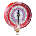 Yellow Jacket 49157 Dry Manifold Gauge, 3-1/8&amp;quot;, red pressure, bar/psi – pressure only-