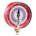 Yellow Jacket 49159 Dry Manifold Gauge, 3-1/8&amp;quot;, red pressure, bar/psi, R-32/410A, &amp;deg;F and &amp;deg;C-