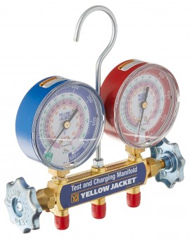 Yellow Jacket 49272 Certified 42005 Series 41 Manifold only, psi, R22/134a/404A, &amp;deg;F-