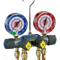 Yellow Jacket 49913 TITAN&amp;reg; 4-Valve Test and Charging Manifold with 60&amp;quot; PLUS II&amp;trade; RYB and 3/8&amp;quot; x 45&amp;deg;, R/B gauges, kPa/psi, R32/R410A &amp;deg;F and &amp;deg;C-