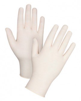Zenith LAT-LP-M-5.8G Examination Grade Latex Gloves, Powder-Free, Medium, 100 Pack-