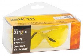 Zenith SAS363R Z500 Series Safety Glasses with Box, Amber Lens-