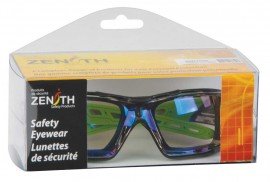 Zenith SDN709R Z2500 Series Safety Glasses with Foam Gasket and Box, Indoor/Outdoor Mirror Lens-