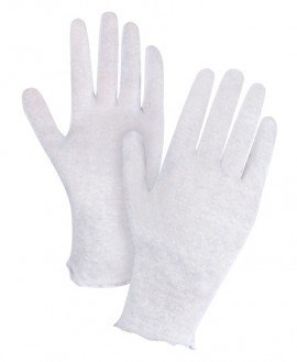 Zenith SEE784 Poly/Cotton Inspection Gloves, Unhemmed, Men&#039;s, Pack of 48-