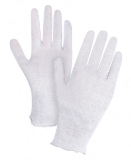 Zenith SEE784 Poly/Cotton Inspection Gloves, Unhemmed, Men's, Pack of 48-