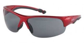 Zenith SEK286 Z1900 Series Safety Glasses, Red Frame, Smoke Lens-