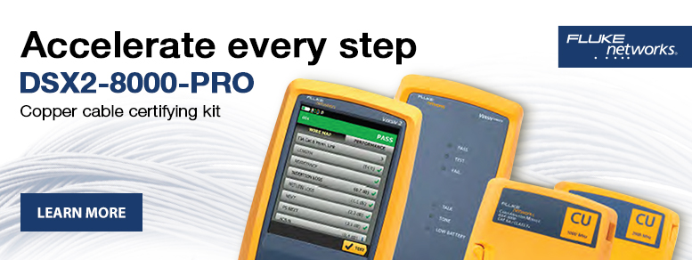 Fluke Networks DSX2-8000-PRO-W 2GHZ Pro Kit with WiFi